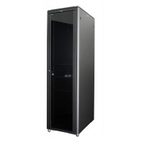 15U Primestar 19"x800 Floor Standing Rack, Perspex Door (VH)(VHVD)
